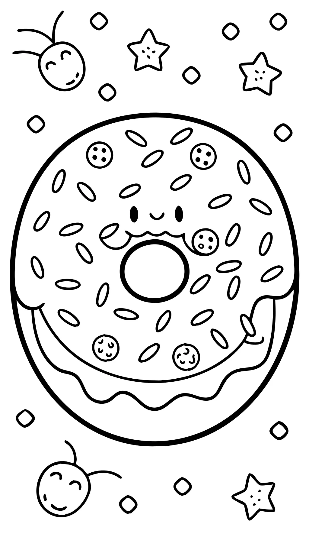 coloriage beignet imprimable